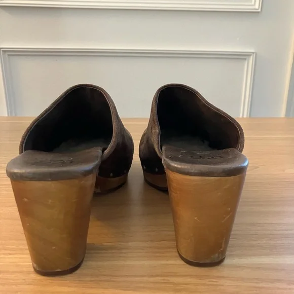 UGG Chocolate Suede Women's Clogs - Picture 4 of 11